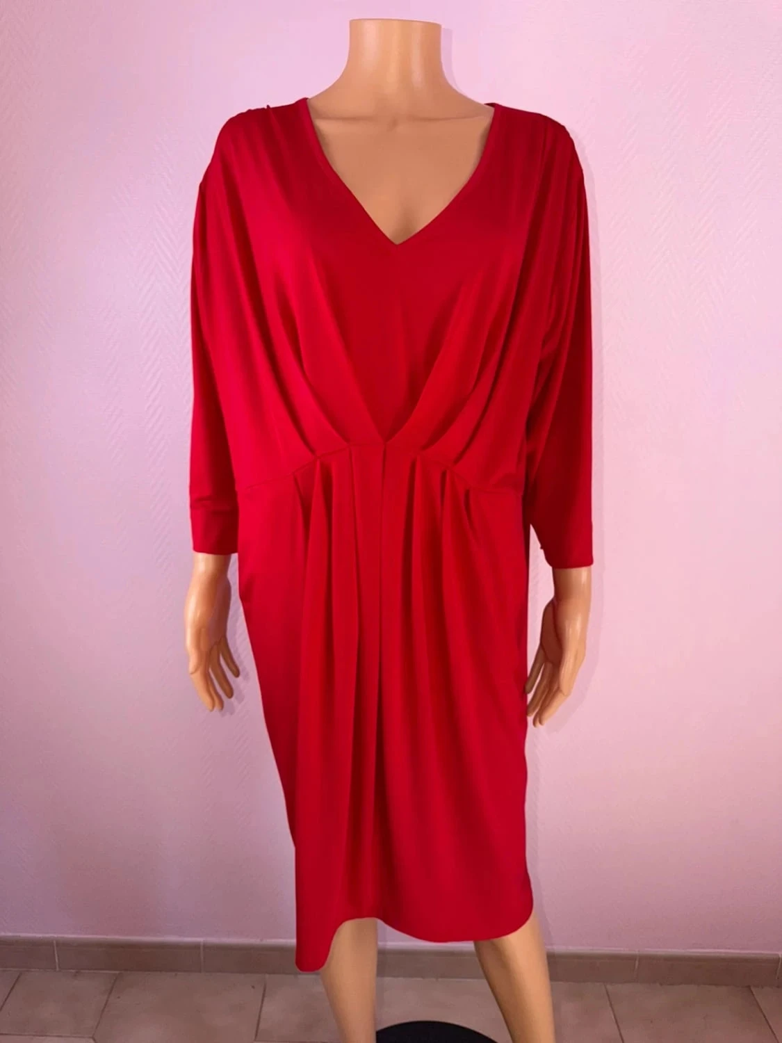 Robe Edmond boubil grande taille rouge